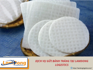 Dịch vụ gửi bánh tráng đi Ý nhanh chóng, an toàn cùng Lam Dong Logistics. Hỗ trợ đóng gói chuẩn quốc tế, khai báo hải quan và vận chuyển uy tín.